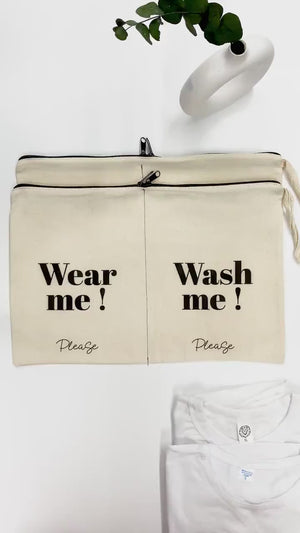 Cotton Travel Laundry Bag – Clean & Dirty Organizer