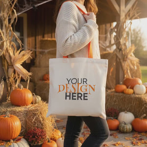 custom printed canvas tote bag with vegetable design video