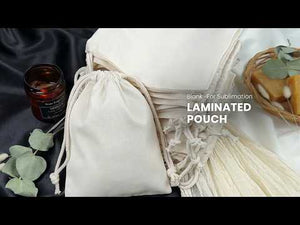 Laminated 15 x 20 cm Cotton Drawstring Pouch - 4 oz