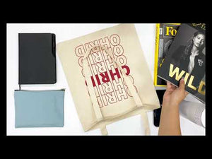 Custom Name Christmas Tote Bag 14"W x 16"H (35 x 40 cm)