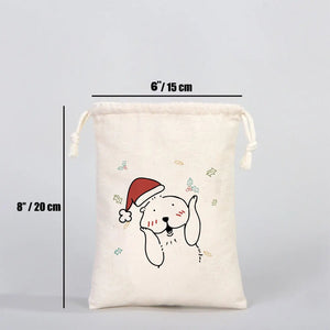 Printed New Year Pouch 6" × 8" (15.5 × 20 cm) – Customizable Drawstring Gift Bag - Pamusan.com