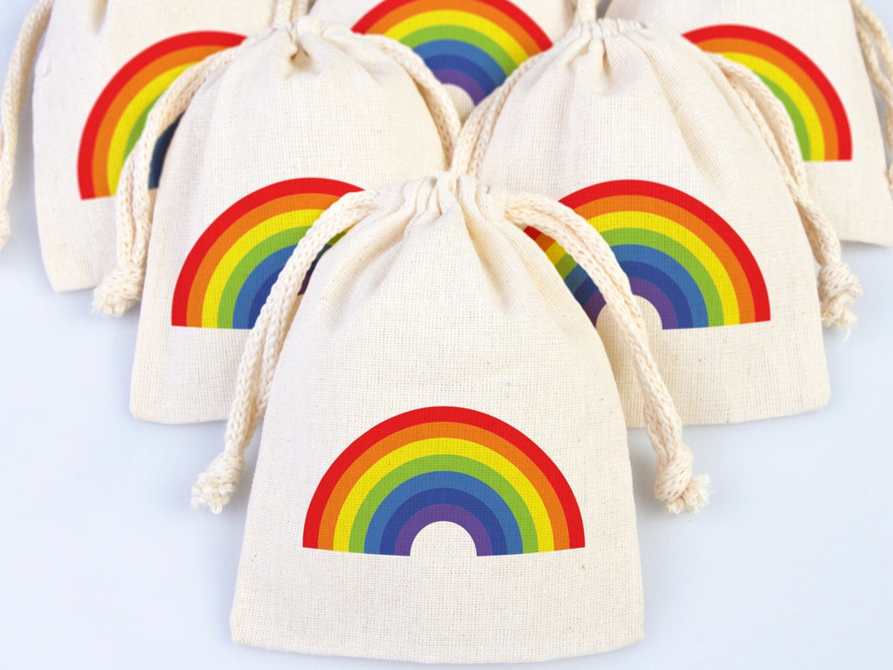 Rainbow Design Gİft Bag , Custom Party Bags for first birthday, Personalized Bags - Custom Goodie Bags -