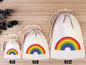 Rainbow Design Gİft Bag , Custom Party Bags for first birthday, Personalized Bags - Custom Goodie Bags - packing bags