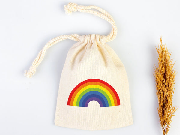 Rainbow Design Gİft Bag , Custom Party Bags for first birthday, Personalized Bags - Custom Goodie Bags - packing bags