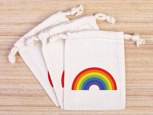 Rainbow Design Gİft Bag , Custom Party Bags for first birthday, Personalized Bags - Custom Goodie Bags - packing bags