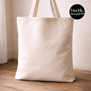 Raw Cotton Tote Bag – Blank Gabardine Fabric, 14x16 inch, Durable & Eco - Friendly - Pamusan.com