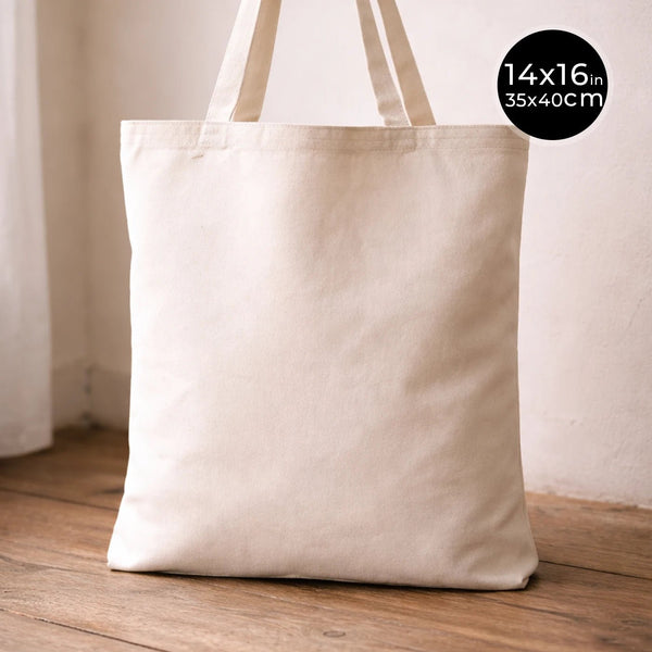 Raw Cotton Tote Bag – Blank Gabardine Fabric, 14x16 inch, Durable & Eco - Friendly - Pamusan.com