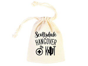 Organic Hangover Recovery Kit Bags for Events - 100% Cotton Drawstring Pouches - Pamusan.com