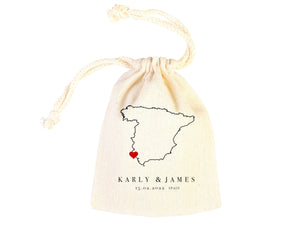 Spain Destination Wedding Favor Bag - Madrid & Barcelona - Pamusan.com