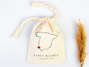 Spain Destination Wedding Favor Bag - Madrid & Barcelona - Pamusan.com