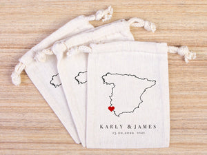 Spain Destination Wedding Favor Bag - Madrid & Barcelona - Pamusan.com