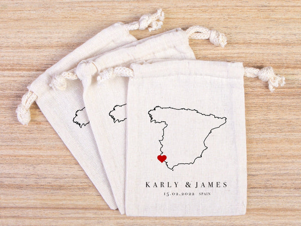 Spain Destination Wedding Favor Bag - Madrid & Barcelona - Pamusan.com