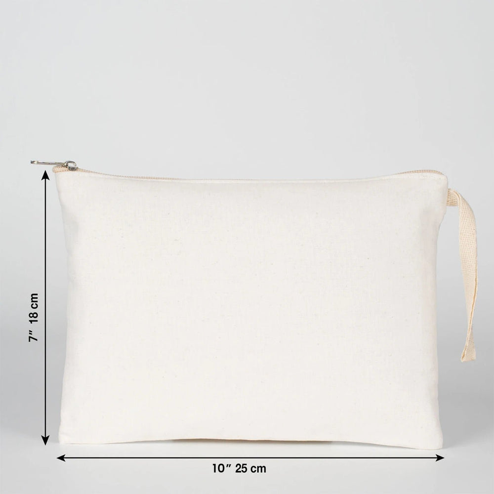 Sublimation Printed Laminated Cotton Clutch Pouch – 10" × 7" (25 × 18 cm) - Pamusan.com