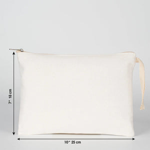 Sublimation Printed Laminated Cotton Clutch Pouch – 10" × 7" (25 × 18 cm) - Pamusan.com