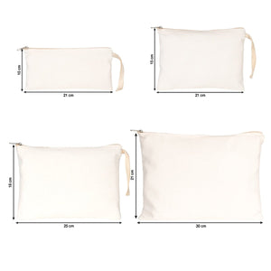 Sublimation Printed Laminated Cotton Clutch Pouch – 12" × 8" (30 × 21 cm) - Pamusan.com