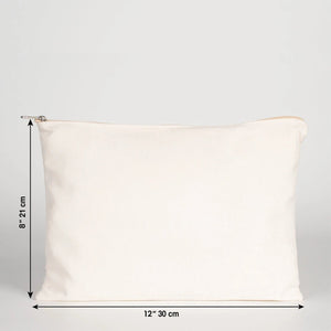 Sublimation Printed Laminated Cotton Clutch Pouch – 12" × 8" (30 × 21 cm) - Pamusan.com