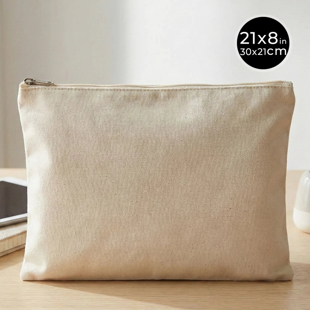 Sublimation Printed Laminated Cotton Clutch Pouch – 12" × 8" (30 × 21 cm) - Pamusan.com