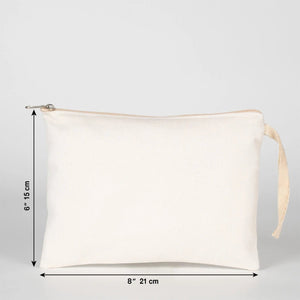 Sublimation Printed Laminated Cotton Clutch Pouch – 8" × 6" (21 ×15 cm) - Pamusan.com