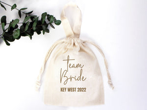 Team Bride Favor Bags 6"x8" – Custom Wedding Recovery & Survival Kit Pouches - Pamusan.com