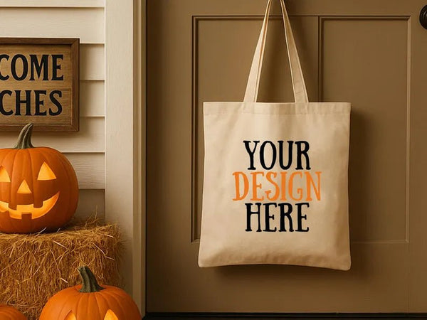 Trick or Treat Halloween Bag – Custom Reusable Cotton Tote, Personalized Candy Bag - Pamusan.com