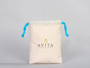 Turquoise Drawstring Custom Muslin Bags 6"W x 8"H  Organic Cotton Pouch Bag, Bridal Shower Bag — custom print | Pamusan