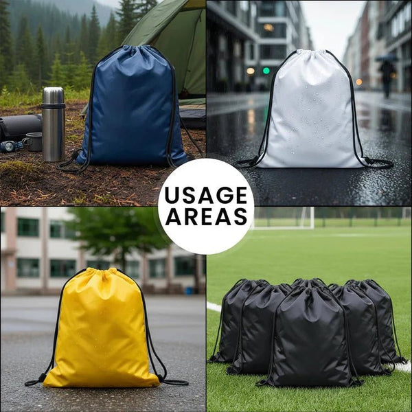 Waterproof Drawstring Backpack – Turquoise, Large 13×18 in (32×45 cm) - Pamusan.com
