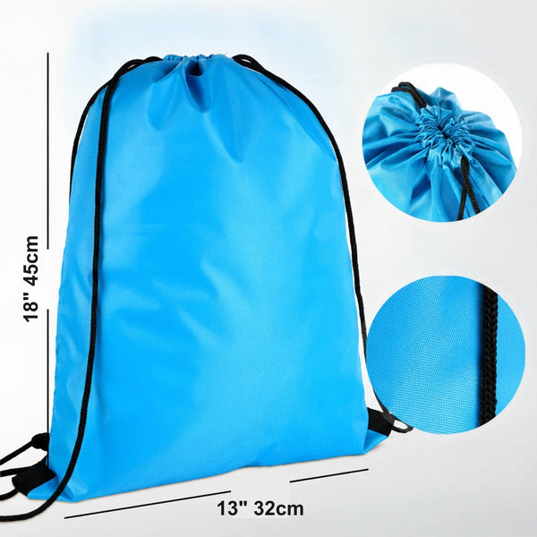 Waterproof Drawstring Backpack – Turquoise, Large 13×18 in (32×45 cm) - Pamusan.com