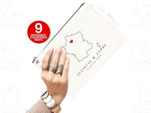 Wedding Clutch, 10"W x 7"H France Custom Wedding Clutch Bag, Italy Bridesmaid Gift, Personalized Wedding - Pamusan.com