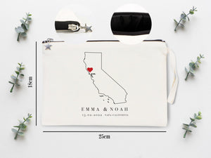 Wedding Clutch, 10"W x 7"H France Custom Wedding Clutch Bag, Italy Bridesmaid Gift, Personalized Wedding - Pamusan.com