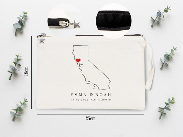 Wedding Clutch, 10"W x 7"H France Custom Wedding Clutch Bag, Italy Bridesmaid Gift, Personalized Wedding - Pamusan.com