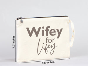 Wedding Clutch Bag - 10"W x 7"H Custom Cotton Clutch Bag - Wedding Cotton Clutch Gift - Pamusan.com