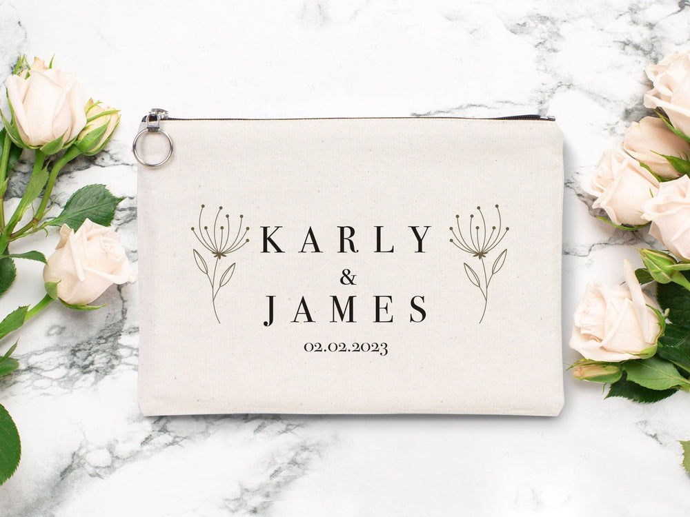 Wedding Clutch Bag – Personalized Bridal & Bridesmaid Gift with Zipper - Pamusan.com