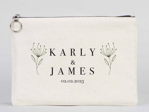 Wedding Clutch Bag – Personalized Bridal & Bridesmaid Gift with Zipper - Pamusan.com