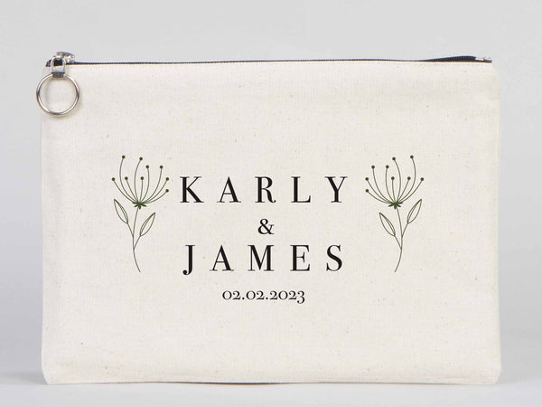 Wedding Clutch Bag – Personalized Bridal & Bridesmaid Gift with Zipper - Pamusan.com