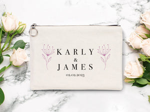 Wedding Clutch Bag – Personalized Bridal & Bridesmaid Gift with Zipper - Pamusan.com