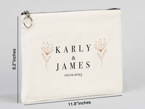 Wedding Clutch Bag – Personalized Bridal & Bridesmaid Gift with Zipper - Pamusan.com
