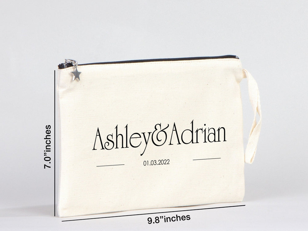 Wedding Clutch Bag – Personalized Cotton Bridal Clutch Gift - Pamusan.com