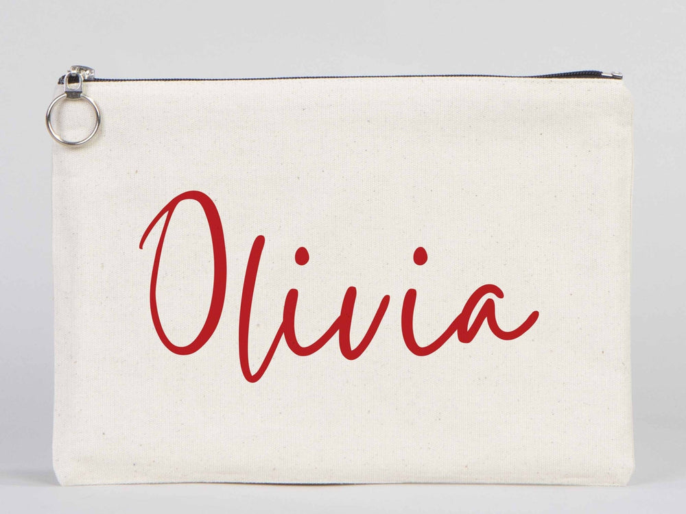 Wedding Cotton Clutch Bag – Custom 12"x8" Bridal Clutch Gift – Personalized Wedding Pouch - Pamusan.com