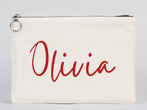Wedding Cotton Clutch Bag – Custom 12"x8" Bridal Clutch Gift – Personalized Wedding Pouch - Pamusan.com