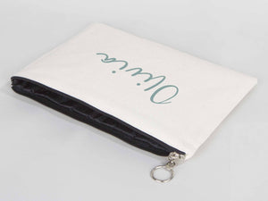 Wedding Cotton Clutch Bag – Custom 12"x8" Bridal Clutch Gift – Personalized Wedding Pouch - Pamusan.com