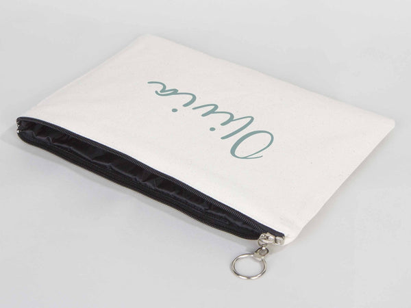 Wedding Cotton Clutch Bag – Custom 12"x8" Bridal Clutch Gift – Personalized Wedding Pouch - Pamusan.com