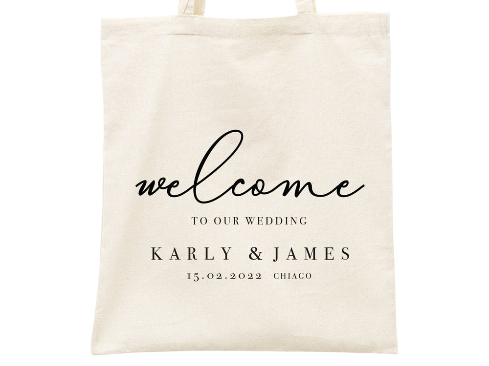 Wedding Welcome Tote Bags – Personalized Cotton Bridal Party Favors - Pamusan.com