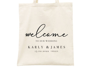 Wedding Welcome Tote Bags – Personalized Cotton Bridal Party Favors - Pamusan.com