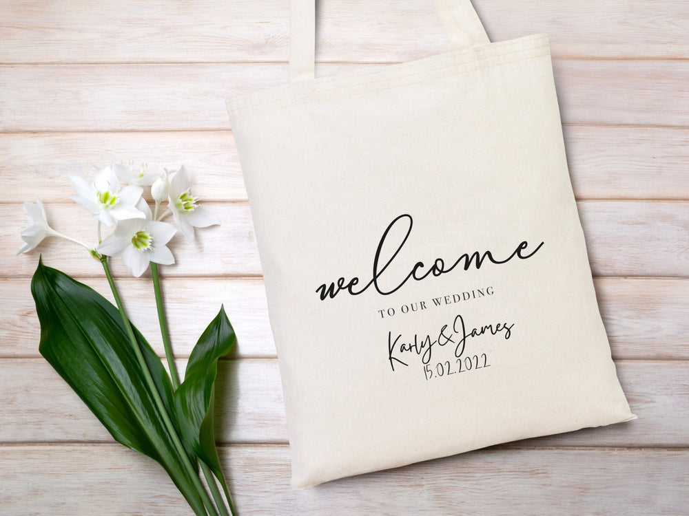 Wedding Welcome Tote Bags – Personalized Cotton Bridal Party Favors - Pamusan.com