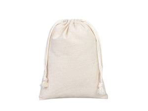 Cotton Drawstring Pouch 6"x8" | Natural Favor & Gift Bag — print detail | Pamusan