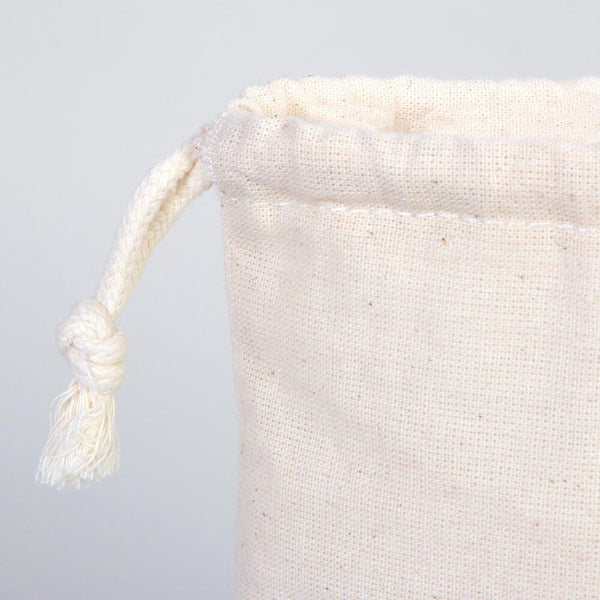 Cotton Drawstring Pouch 6"x8" | Natural Favor & Gift Bag — print detail | Pamusan