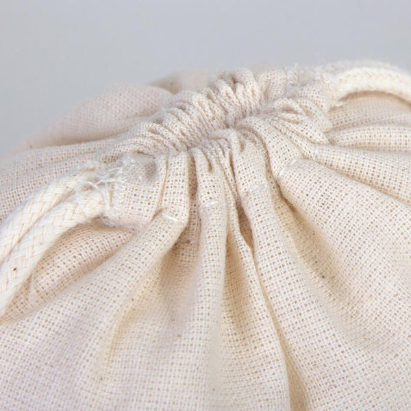 Cotton Drawstring Pouch 6"x8" | Natural Favor & Gift Bag — print detail | Pamusan