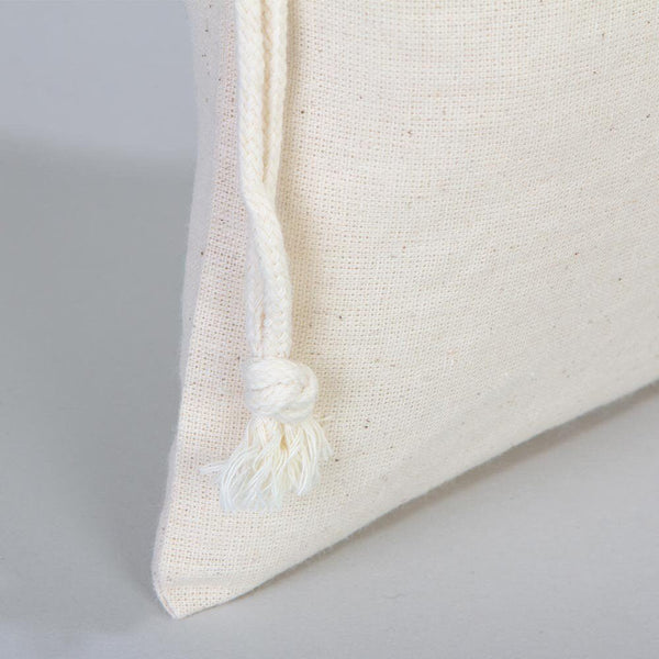 Cotton Drawstring Pouch 6"x8" | Natural Favor & Gift Bag — print detail | Pamusan