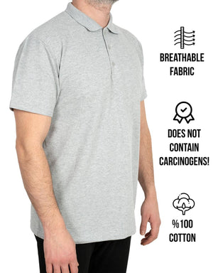Wholesale Polo Collar T-Shirt Gray Color - Pamusan.com