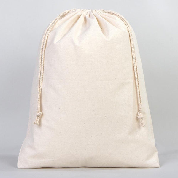 Wholesale Pouch Bags 16"W x 20"H ( 40 cm x 50 cm ) Eco Friendly Organic Cotton Double Drawstring Pouch Bags Great For Packaging - Muslin bags, Bulk Cotton Pouch - Pamusan.com